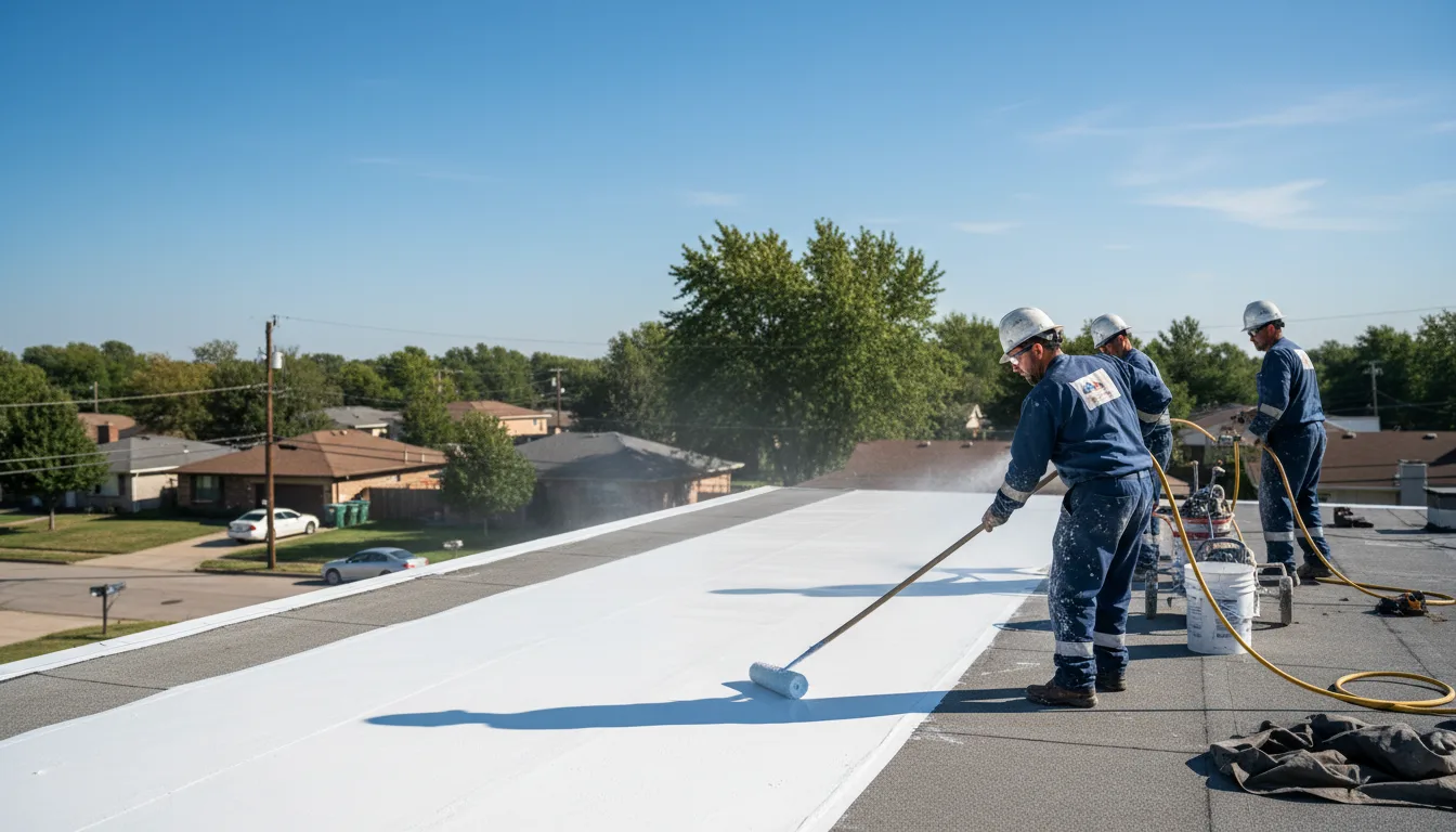 Commercial roof coating in Fortville, IN near me